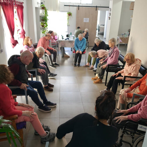 Personas mayore haciendo actividad fisica